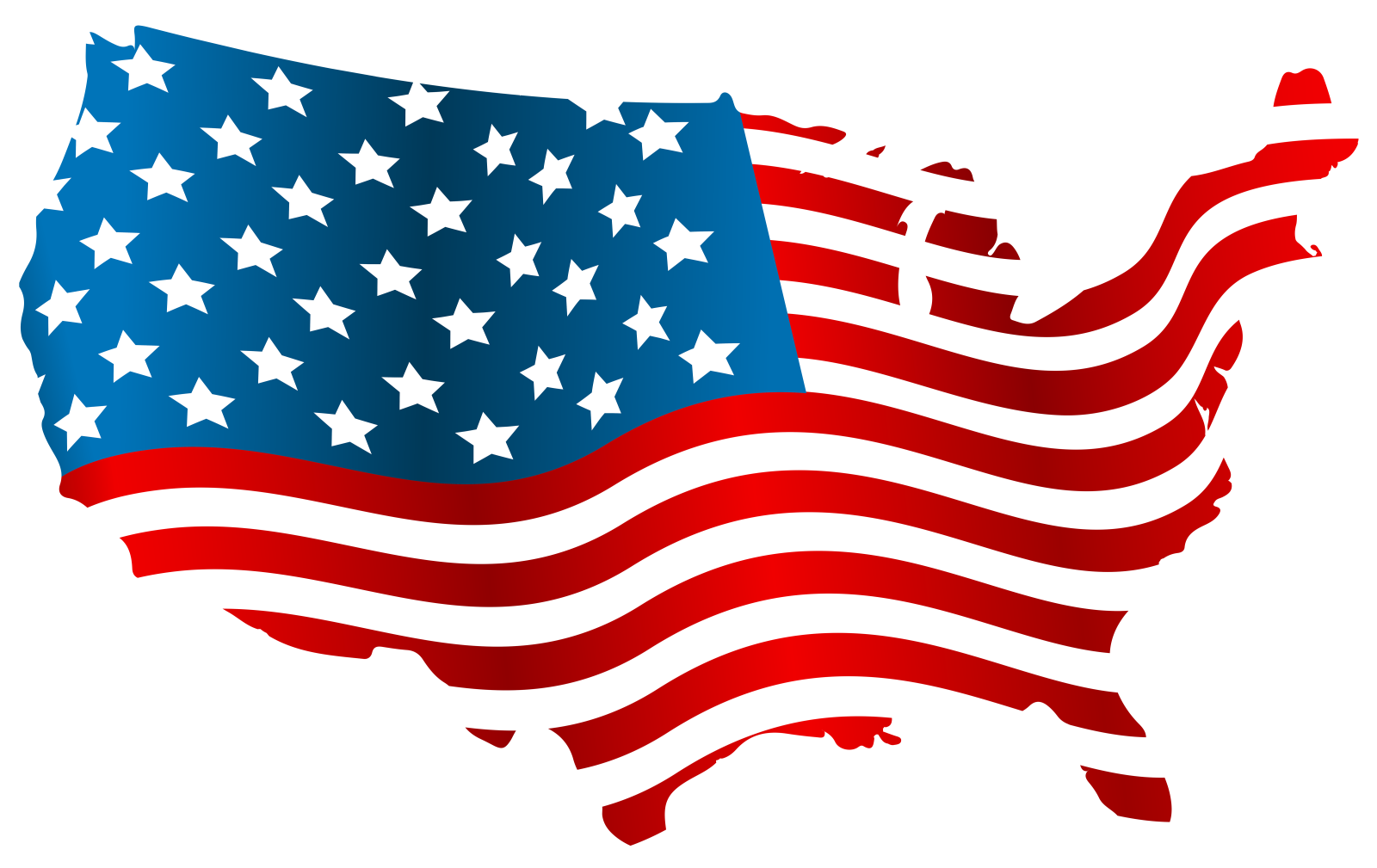 an american flag in the shape of a map