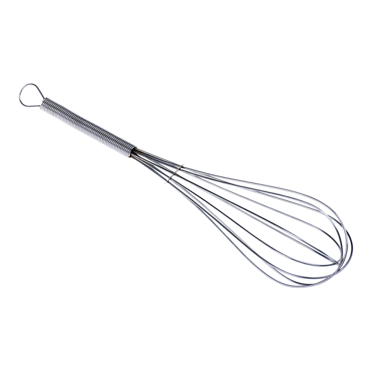 a metal whise on a white background