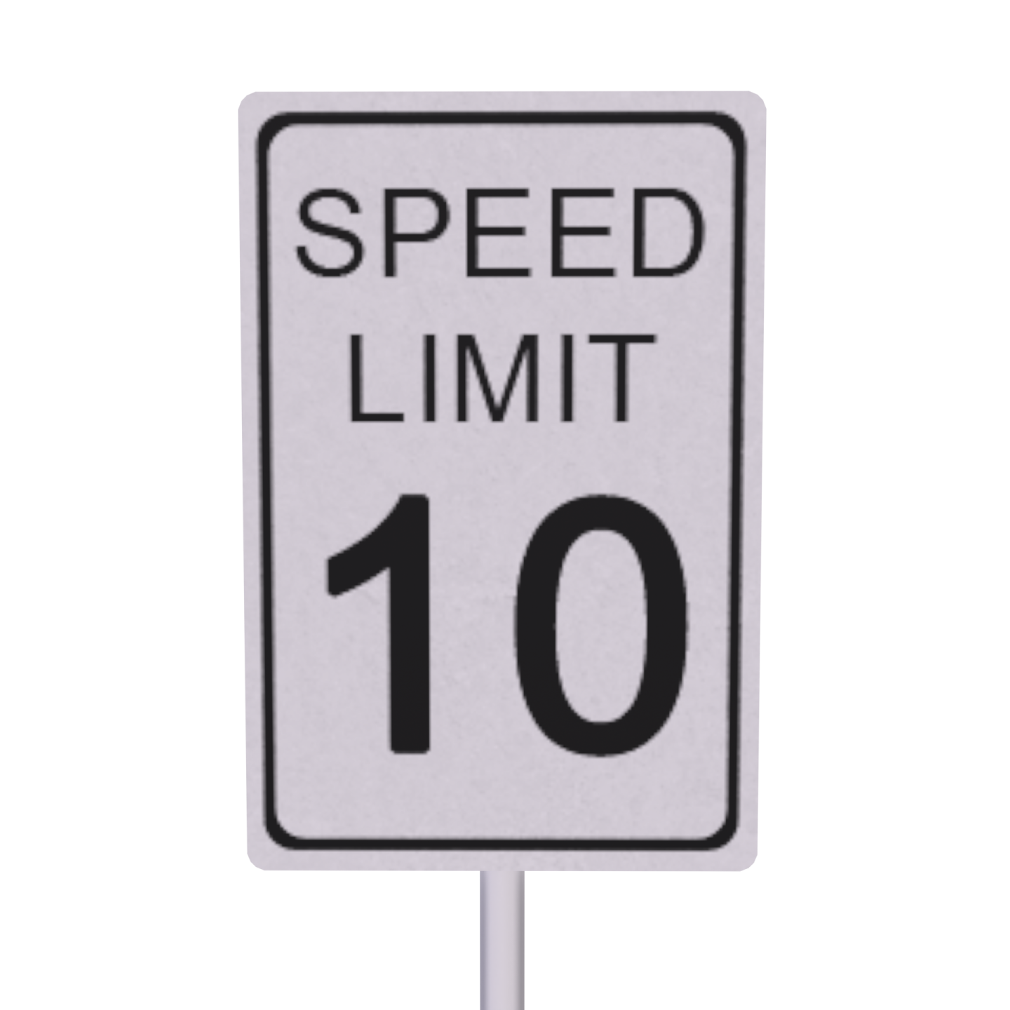 a speed limit sign with the number 10 on it