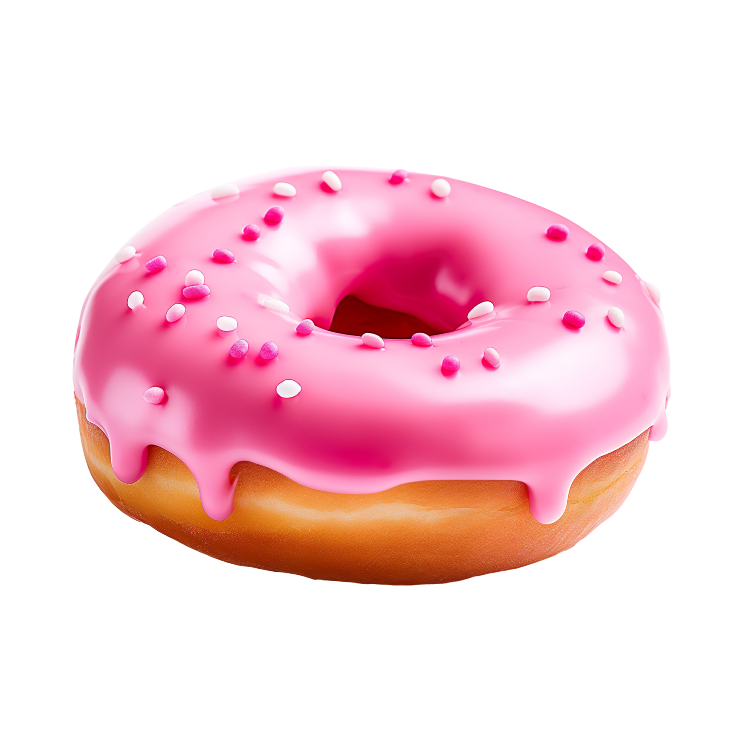 the donut is pink