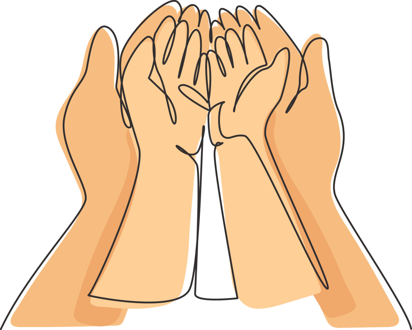 a pair of hands holding each other hands