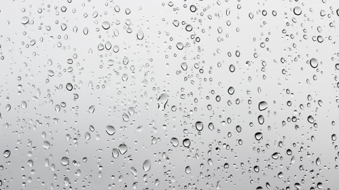water drops on the glass of a window