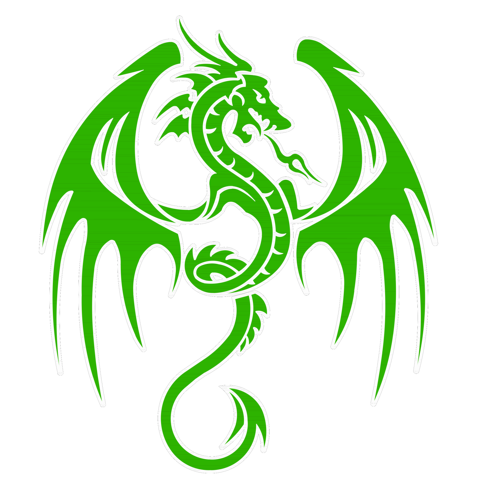 a green dragon tattoo design