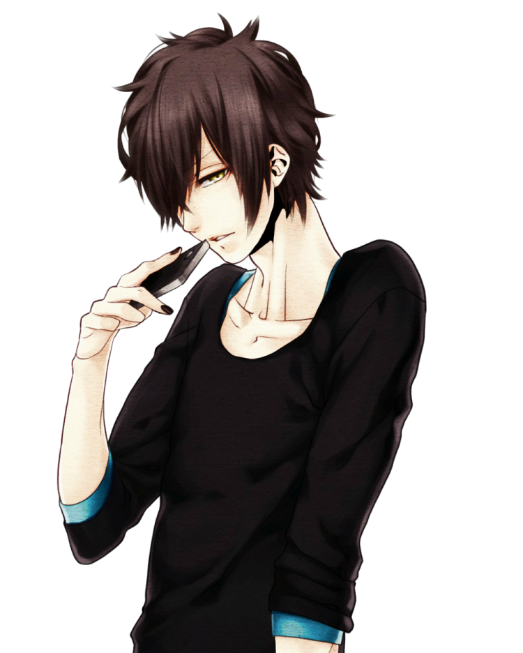 a young man in a black shirt and blue jeans