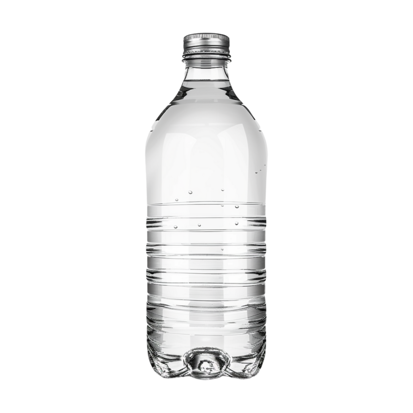 a bottle of water on a white background
