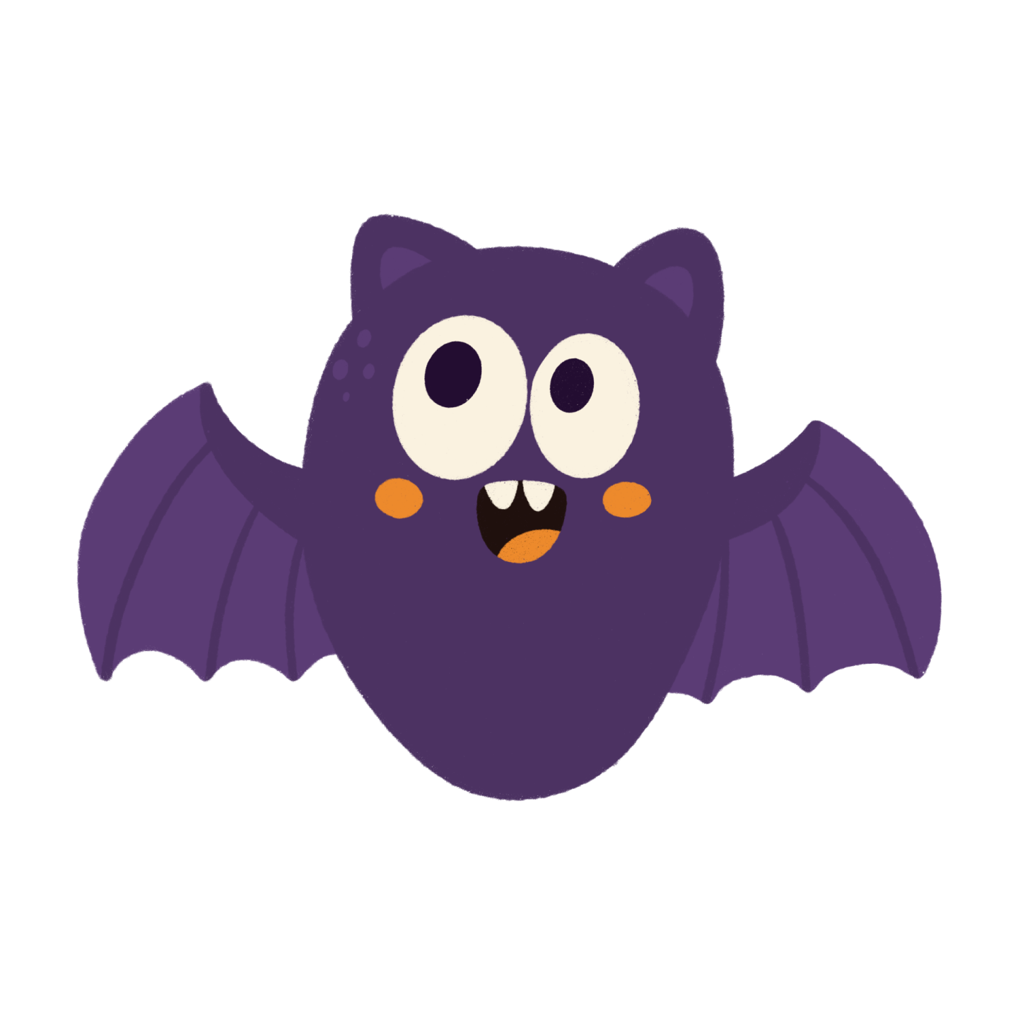 an illustration of a bat with its wings open
