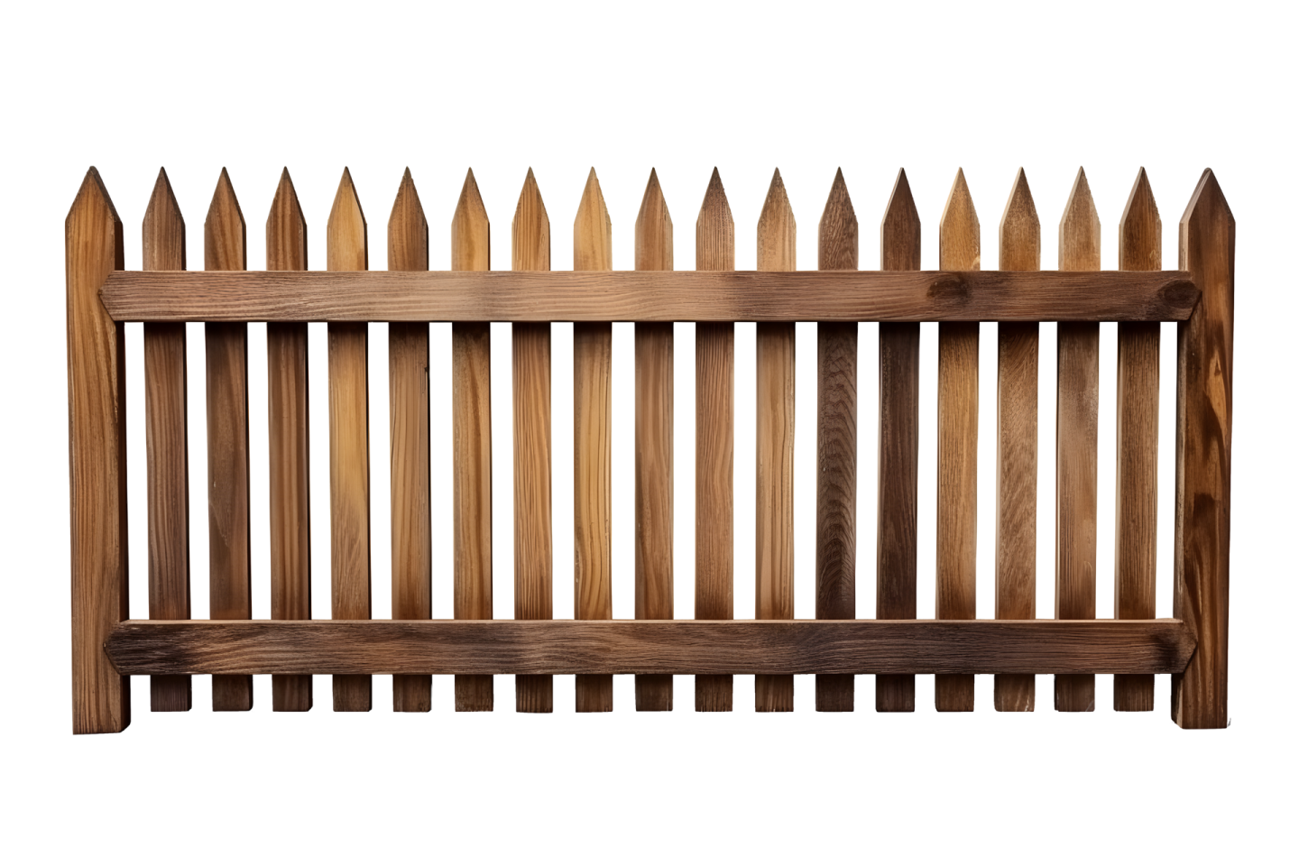 a wooden fence on a white background
