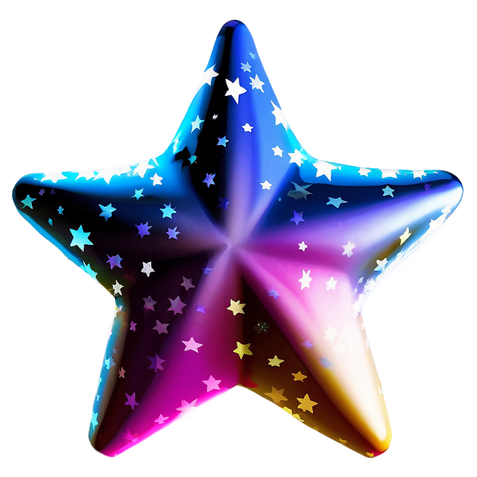 a colorful star with many stars on it