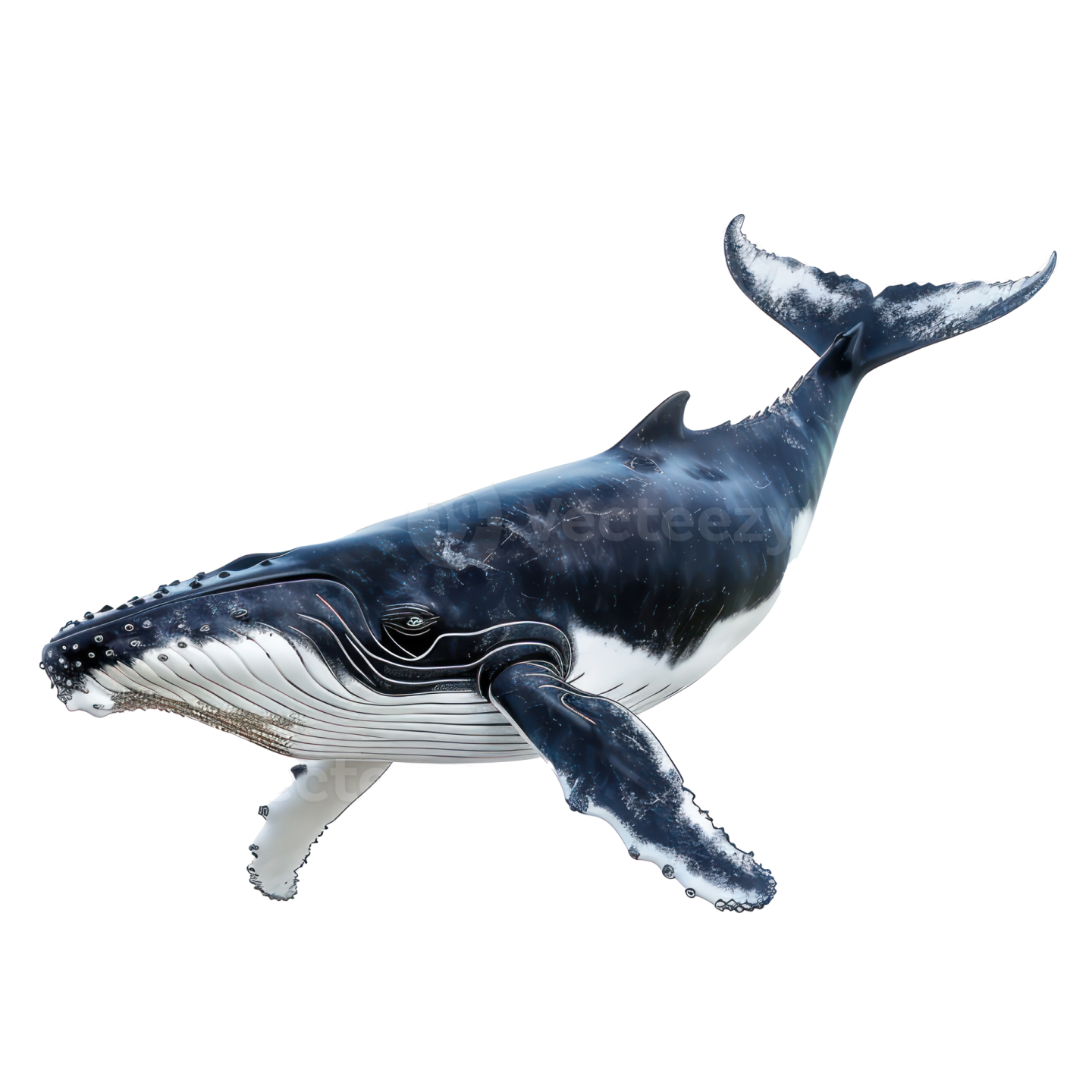 a blue whale is jumping in the air