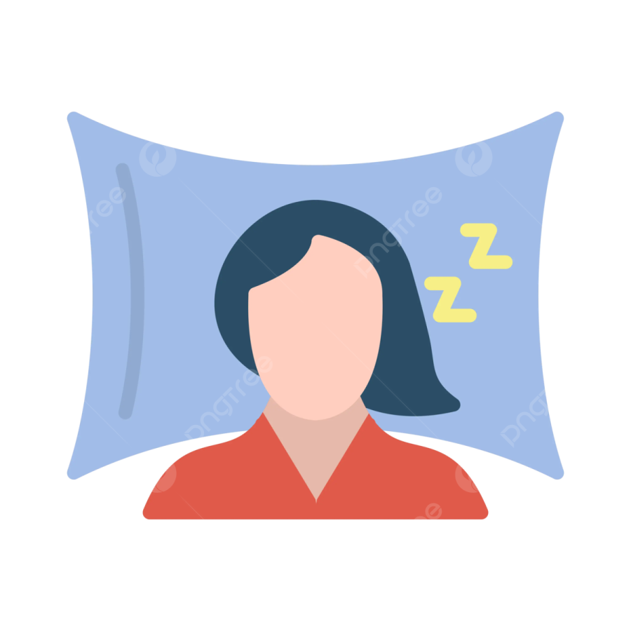 a woman sleeping in bed with a pillow