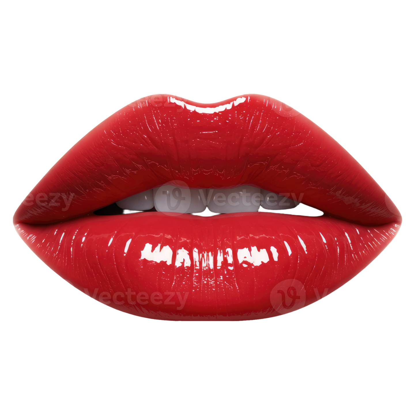 a close up of a red lipstick on a white background