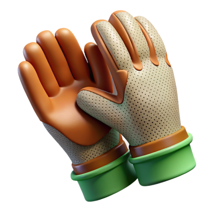 a pair of gardening gloves on a white background
