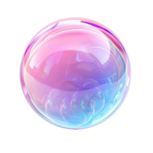 a soap bubble on a white background