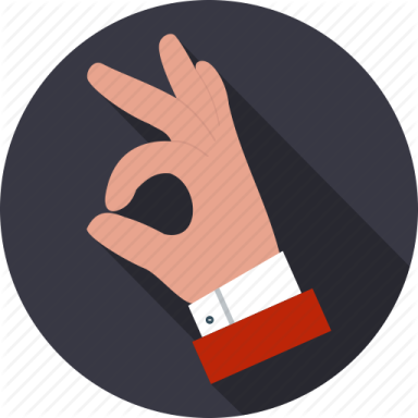 a hand with the number one on it icon