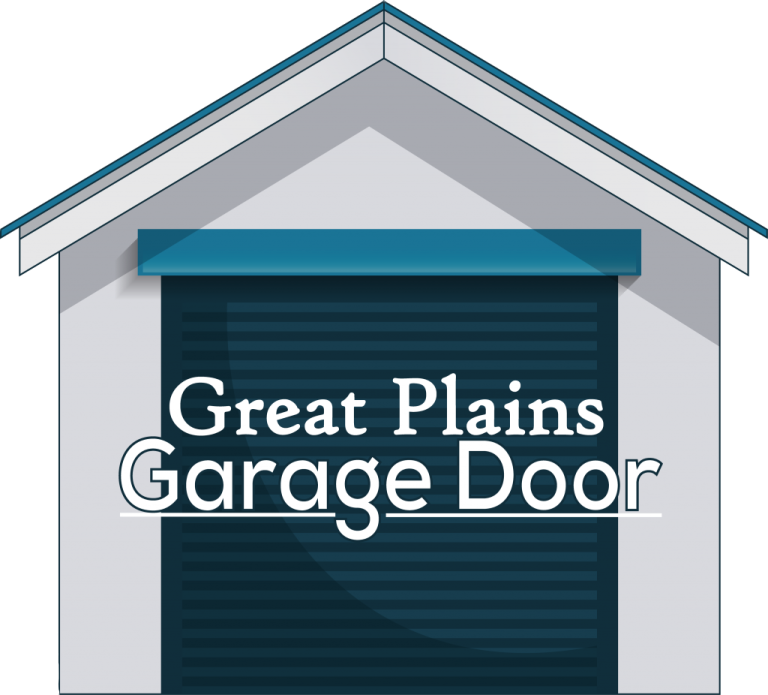 a garage with the words great garage door