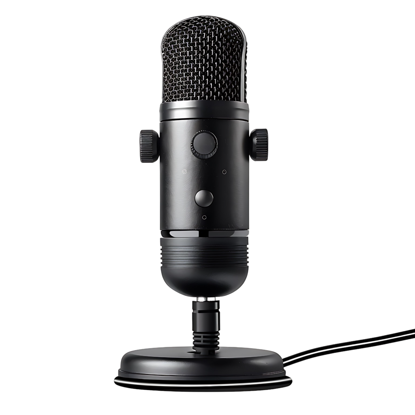 a microphone with a cable attached to it