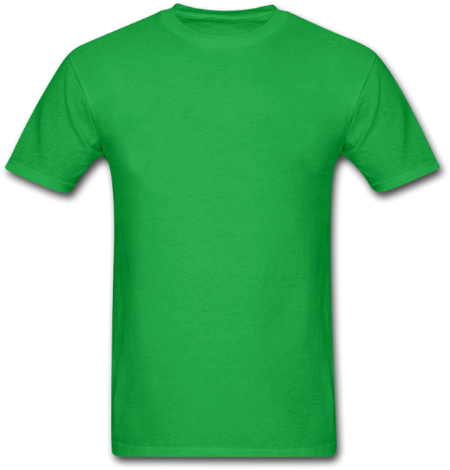 a green t - shirt on a white background