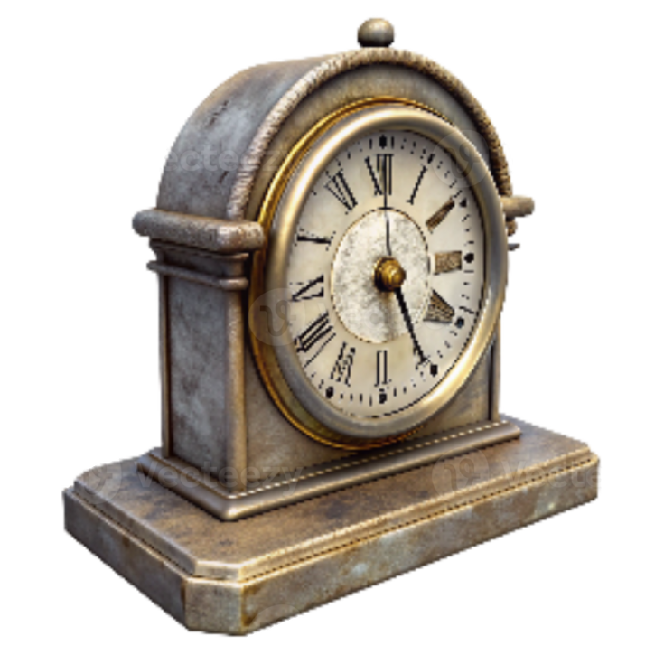 an old fashioned clock on a white background