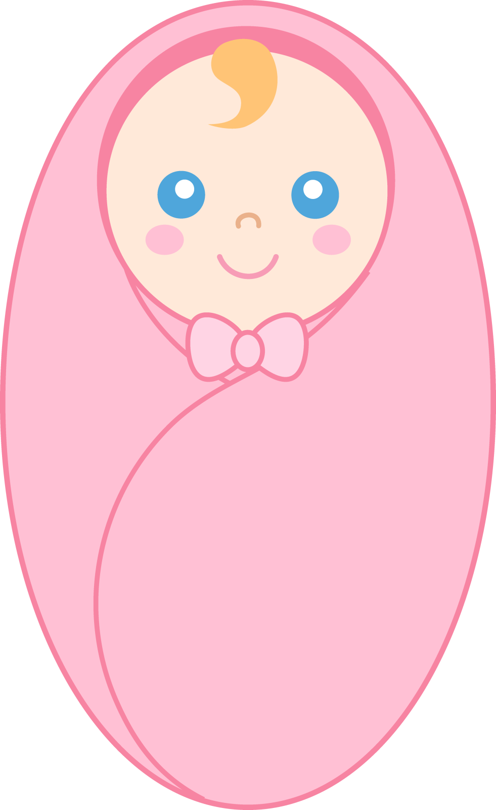a baby in a pink blanket