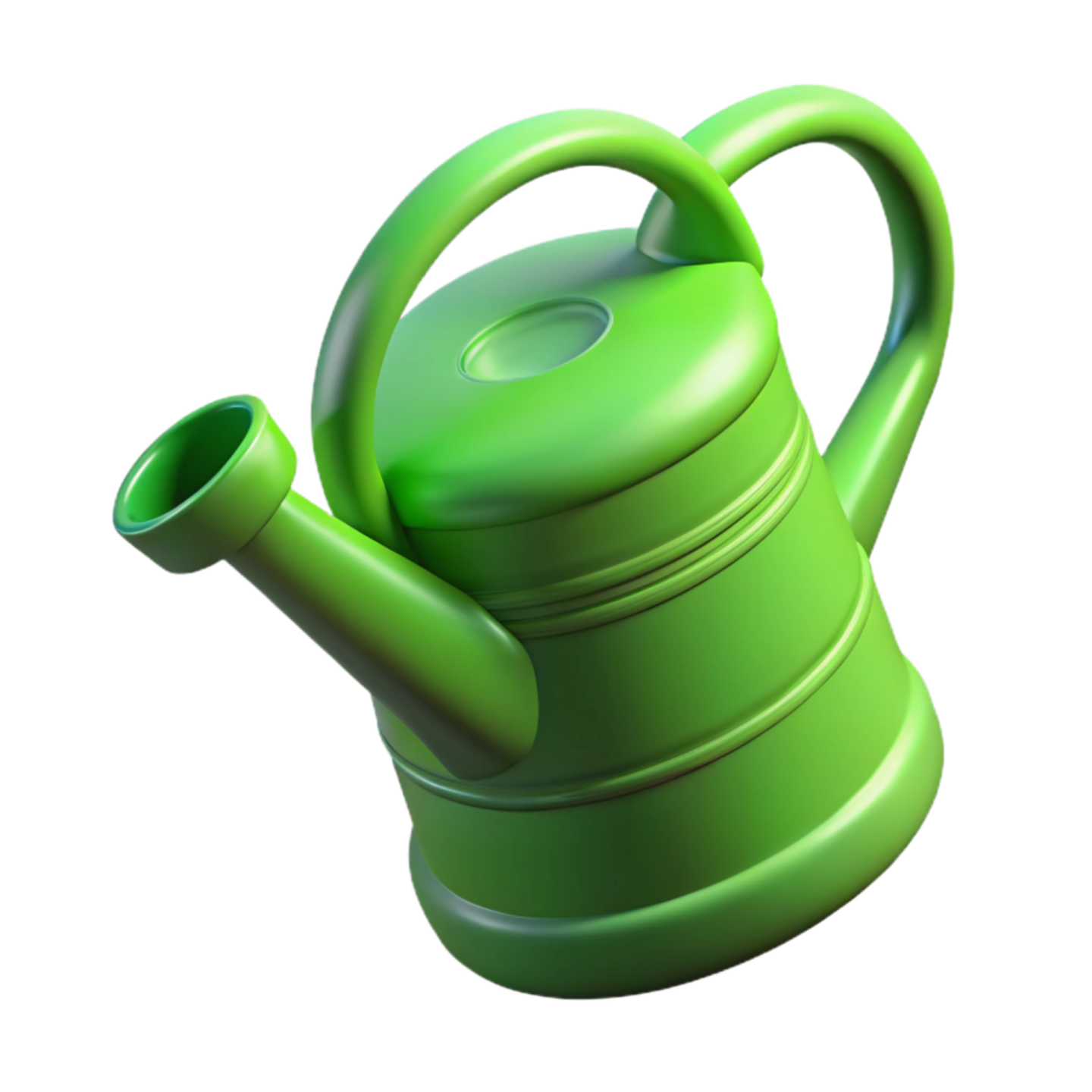 an image of a green watering pot