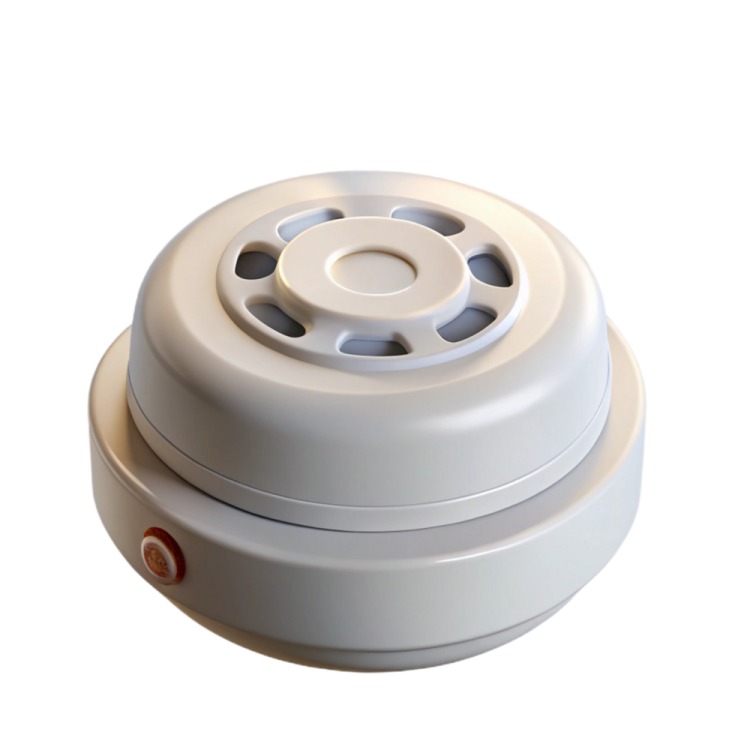 an image of a white smoke detector