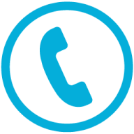 an icon of a phone in a circle