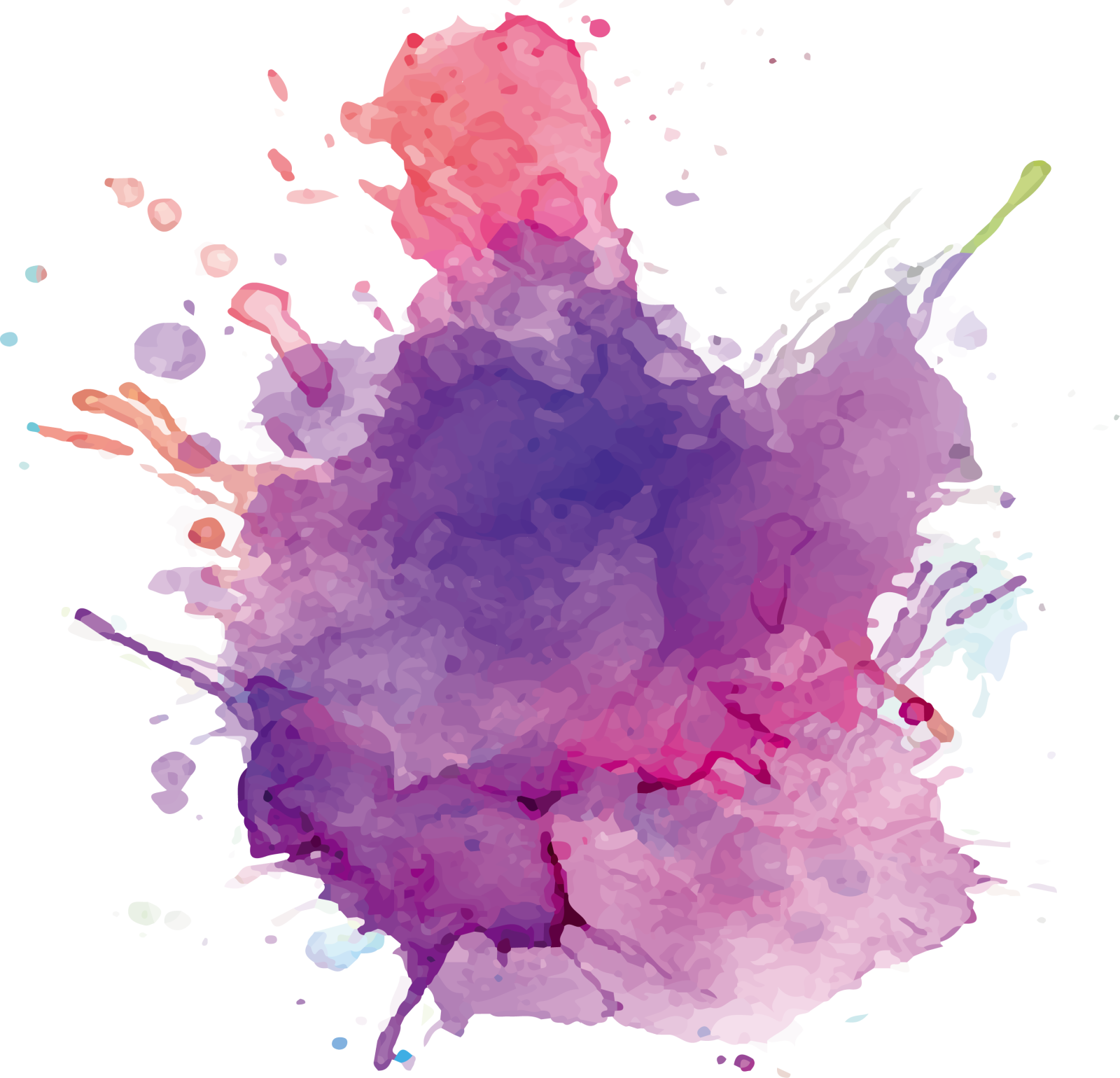 a watercolor stain on a white background
