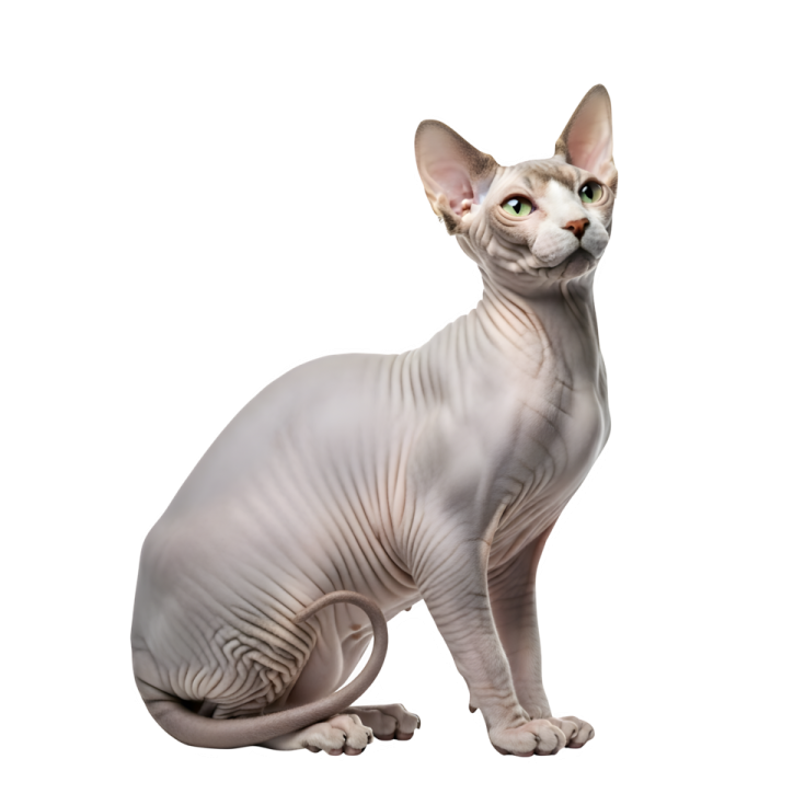 a white cat with green eyes sitting down
