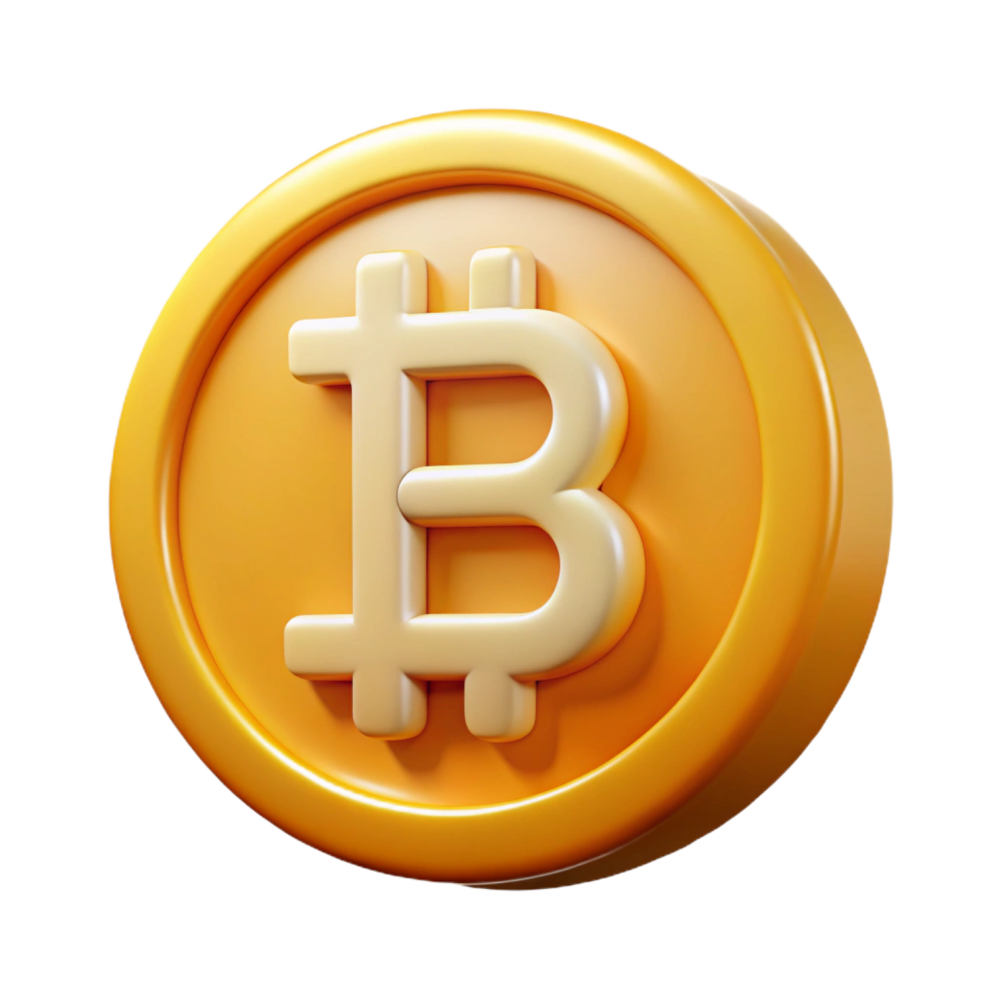 a golden coin with a bitco logo on it