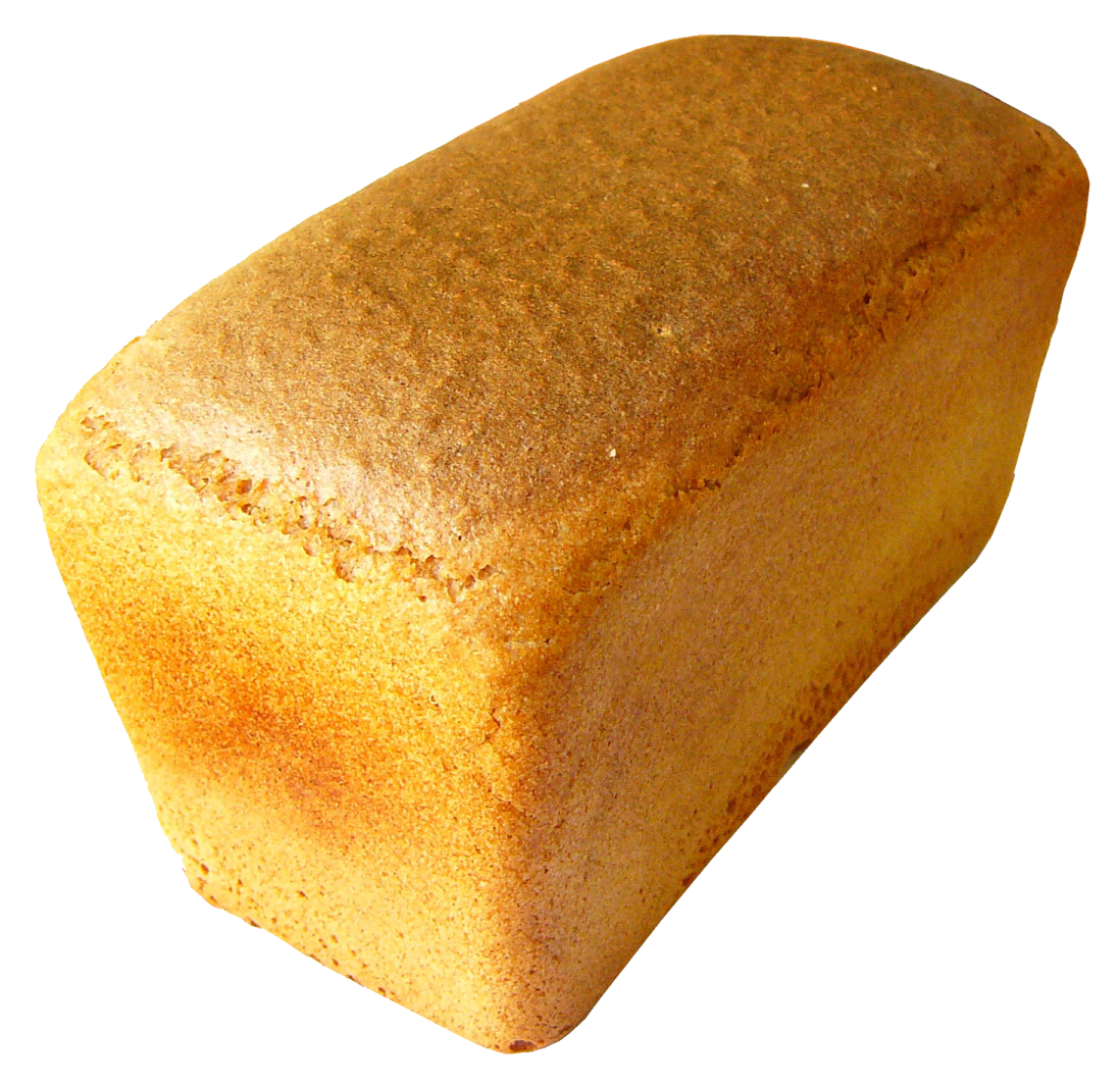 a piece of bread on a white background