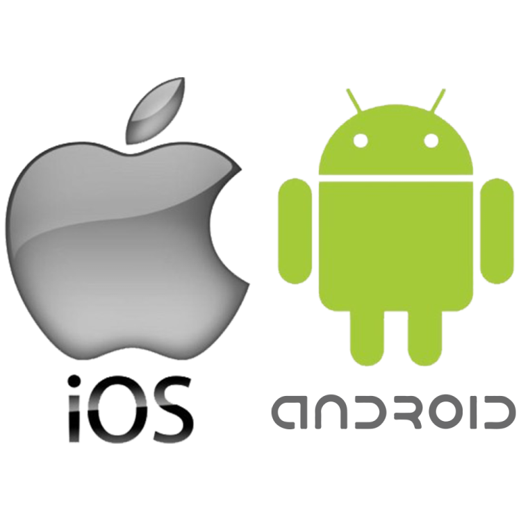 an apple and android logos