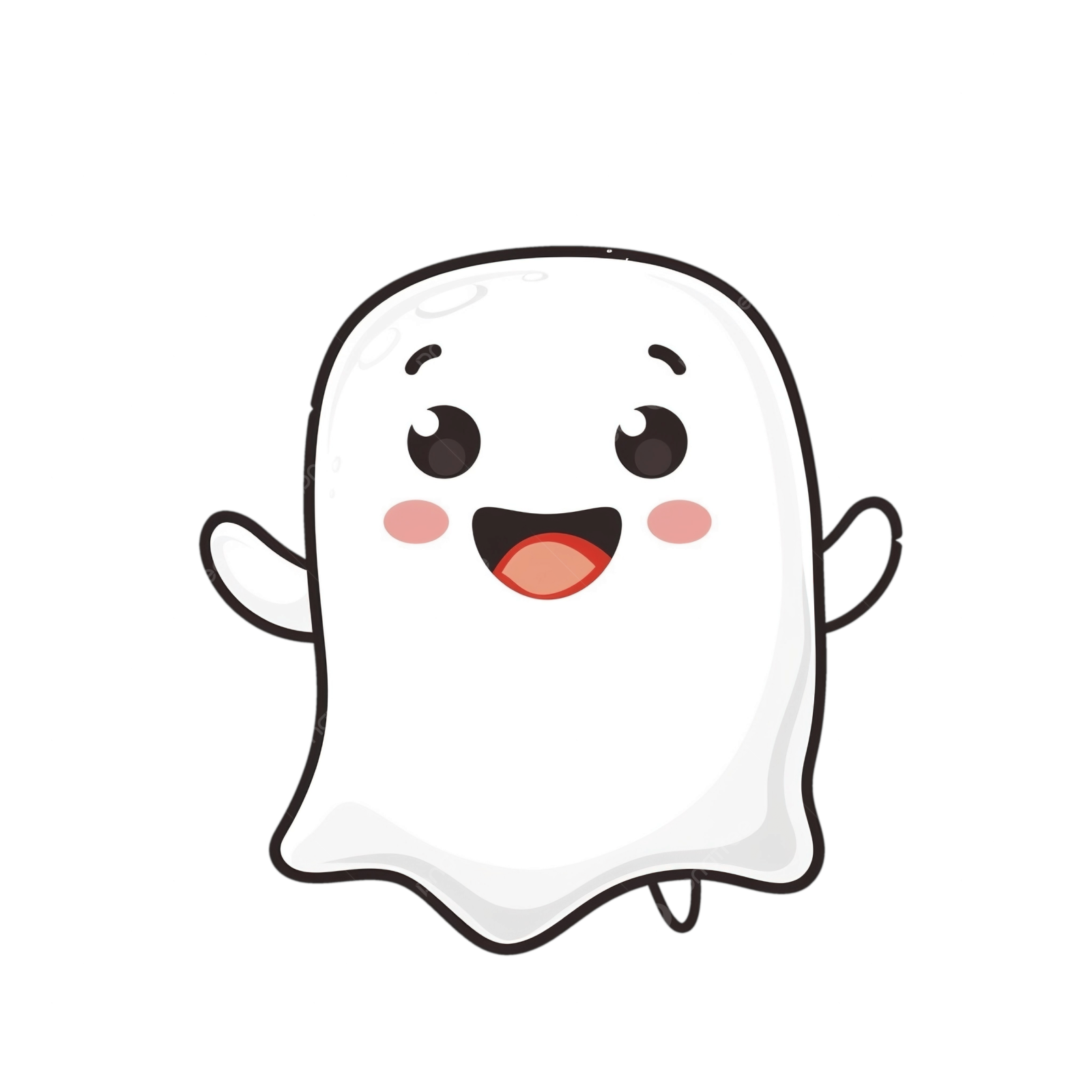 a cartoon ghost with its eyes closed