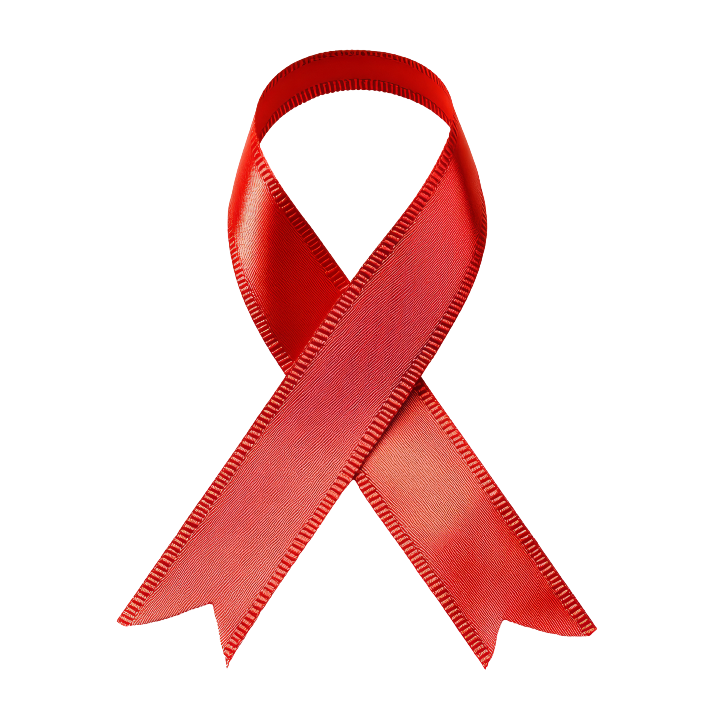 a red ribbon on a white background