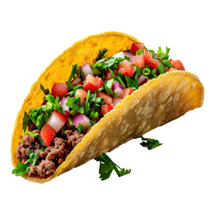 a tacoa filled with meat and vegetables