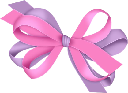 a pink ribbon on a white background