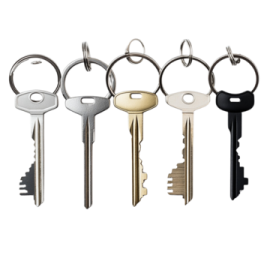 a bunch of keys in different colors