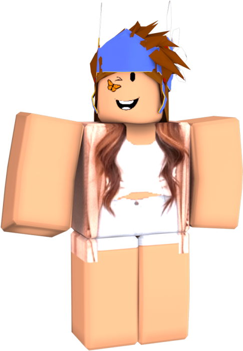 a woman in a white shirt and blue hat