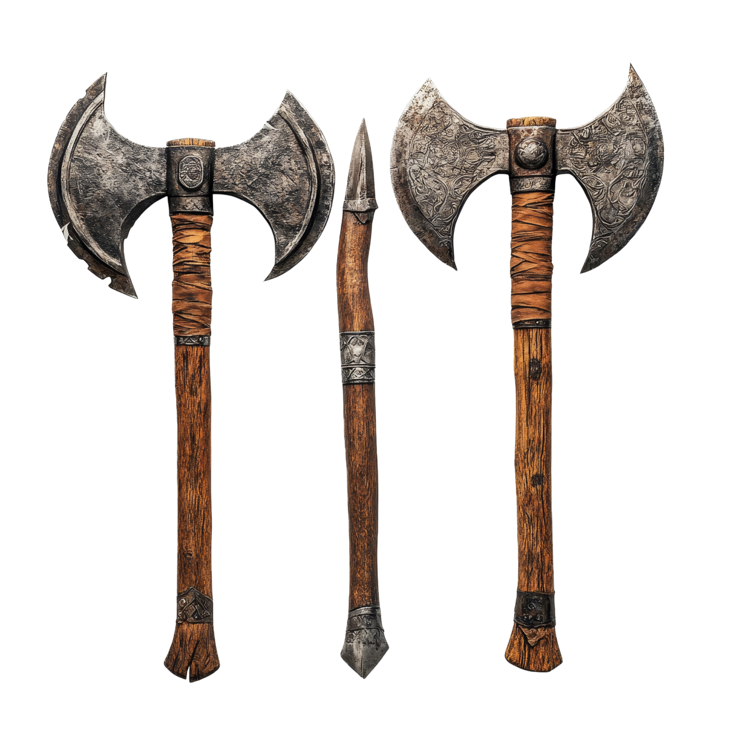 two axes on a white background