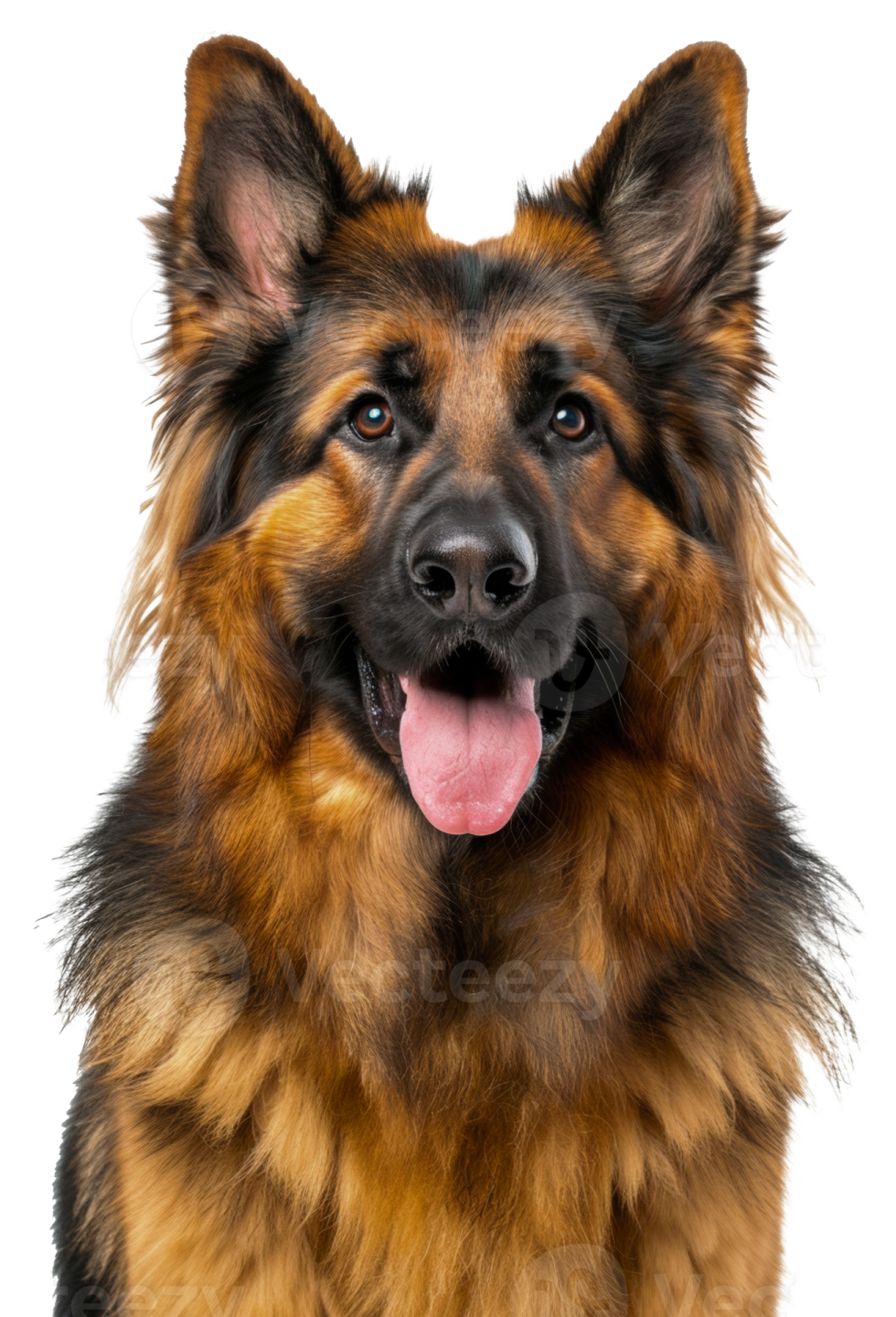 a close up of a german shepherd dog