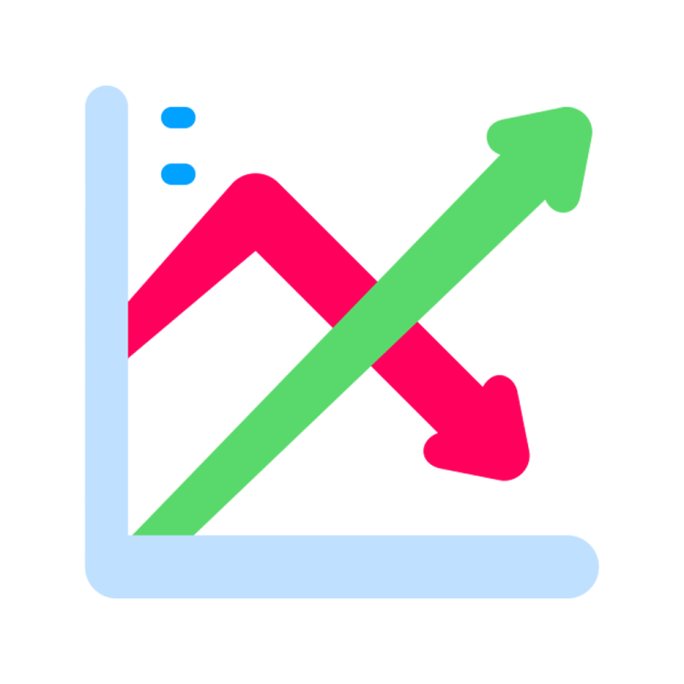 a green and red check mark icon