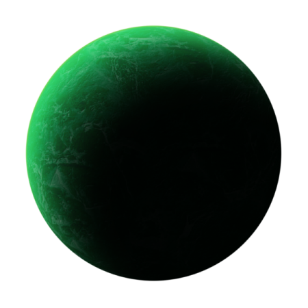 a green ball on a white background