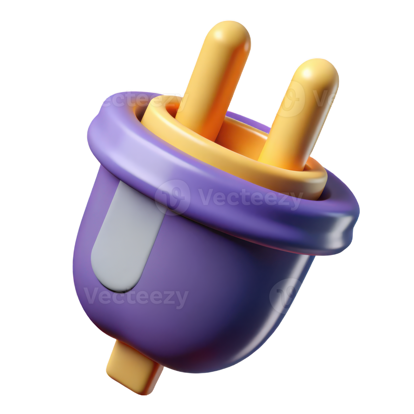 an image of a purple and yellow plug