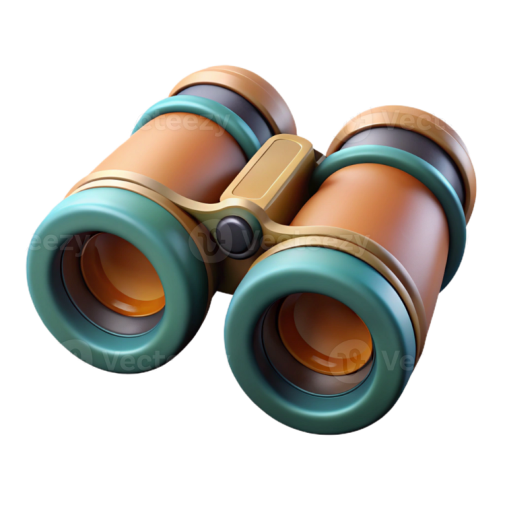 a pair of binoculars on a white background