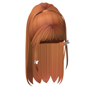 a woman's head with long red hair