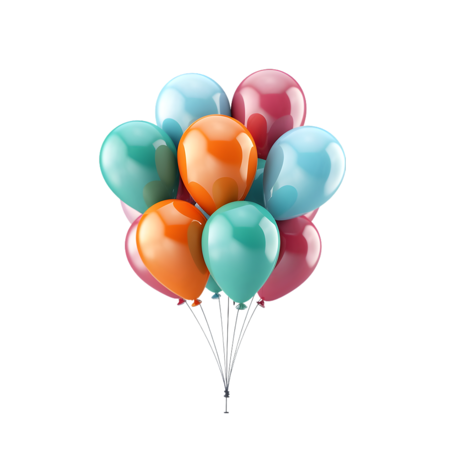 a bunch of balloons on a white background