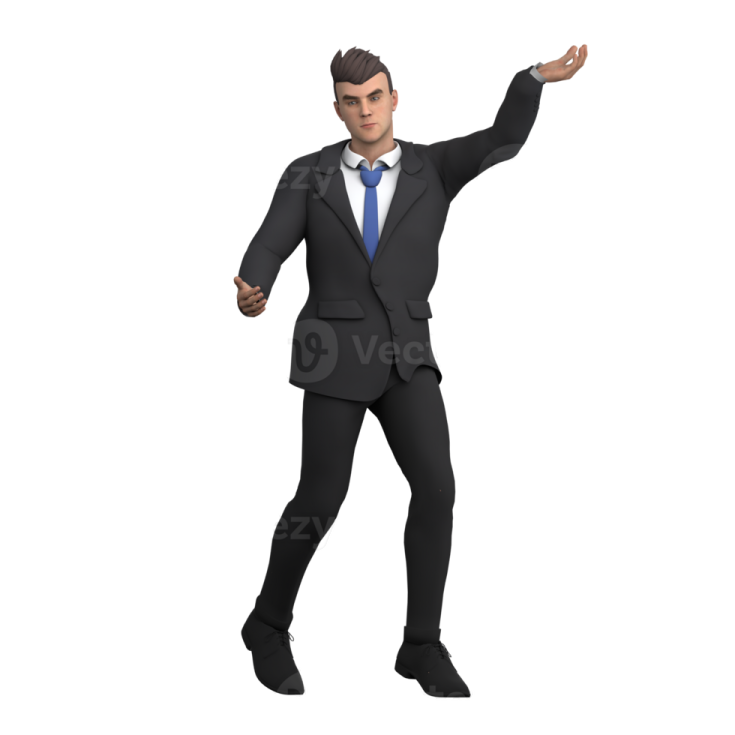 a man in a suit and tie is dancing
