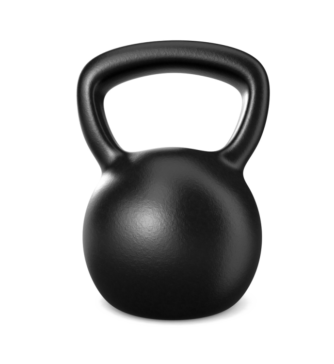a black kettle on a white background