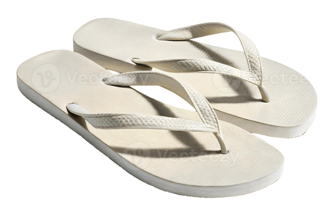 a pair of white sandals on a white background