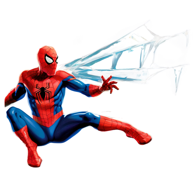 a man in a spider suit flying through the air