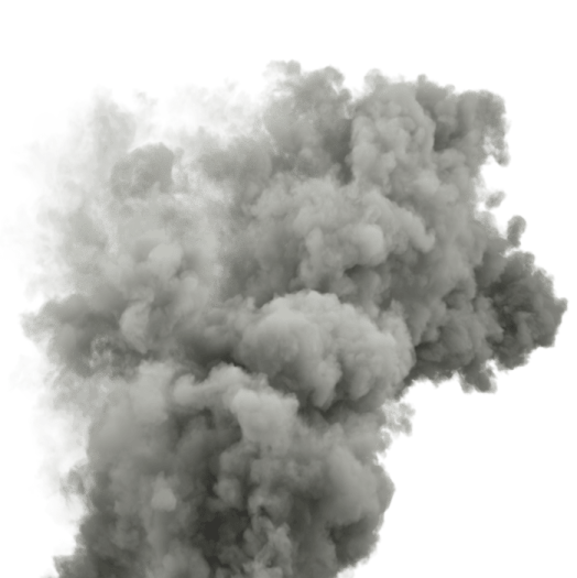 a black smoke cloud on white background